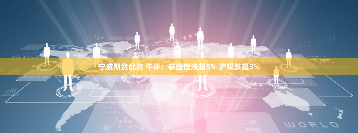 宁波期货配资 午评:碳酸锂涨超5% 沪锡跌超3%